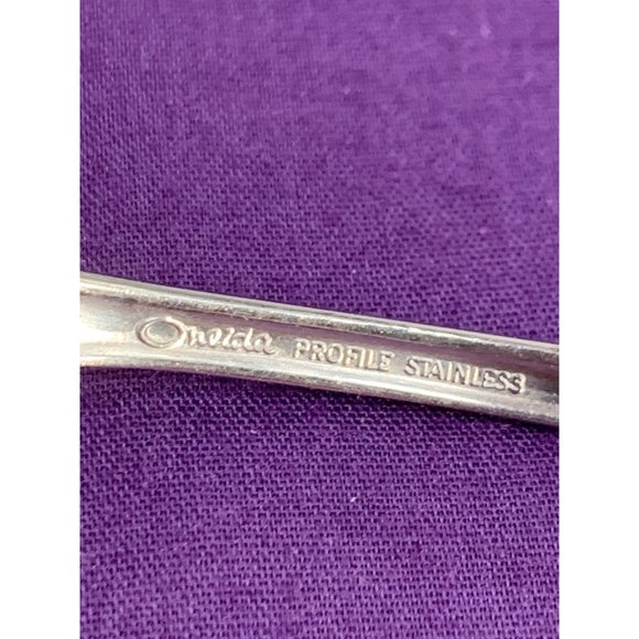 Oneida Two Salad Forks Flatware Patrick Henry Stainless Scratches - Picture 3 of 6